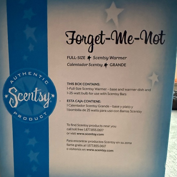 Floral Blue Forget Me Not Scentsy Charity Warmer - Picture 2 of 4